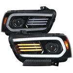 Spec-D 11-14 Dodge Charger Projector Headlights Sequential Black