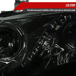 Spec-D 06-11 Honda Civic 4DR Headlights R8 Style Light Strip /Smoked