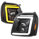 Spec-D 07-14 GMC Yukon Denali Headlights G2 Sequential Black/Clear