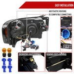 Spec-D 02-05 Ram 1500/03-05 Ram 2500/3500 Headlights LED Tube Smoked