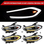 Spec-D 13-16 Dodge Dart Headlights SEQ Animated LED Bar Black