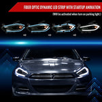 Spec-D 13-16 Dodge Dart Headlights Sequential LED Black/Smoked
