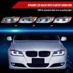 Spec-D 06-11 BMW E90 3-Series 4DR LED Projector Headlights Chrome