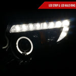 Spec-D 07-10 Ford Edge Halo Projector Headlights Strip GL Blk/ Smoked