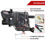 Spec-D 07-10 Ford Edge Halo Projector Headlights Strip GL Blk/ Smoked