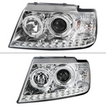 Spec-D 02-05 Ford Explorer Dual Halo Projector Headlights Chrome