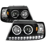 Spec-D 02-05 Ford Explorer Headlights Dual Halo Projector Black