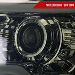 Spec-D 09-14 Ford F-150 LED Strip Projector Headlights Chrome/Smoked