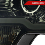 Spec-D 09-14 Ford F-150 LED Strip Projector Headlights Chrome/Smoked