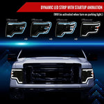 Spec-D 09-14 Ford F-150 SEQ LED Projector Headlights Black Smoked