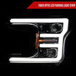 Spec-D 18-20 Ford F-150 LED Projector Headlights Glossy Black
