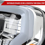 Spec-D 21-23 Ford F-150 Headlights LED Bar Projector Sequential Chrome