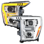 Spec-D 21-23 Ford F-150 Headlights LED Bar Projector Sequential Chrome
