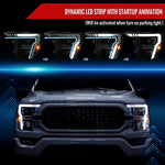 Spec-D 21-25 Ford F-150 Projector Headlights SEQ Bar Black/Smoked