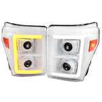 Spec-D 11-16 F250/F350/F450/F550 Headlights Sequential White/Clear