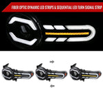 Spec-D 07-14 Toyota FJ Cruiser Headlights SEQ LED Bar Projector Black