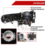 Spec-D 07-14 Toyota FJ Cruiser Headlights SEQ LED Bar Projector Black