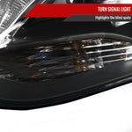 Spec-D 12-14 Ford Focus Halo Projector Headlights LED Strip Black
