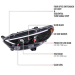 Spec-D 13-16 Ford Fusion Headlights Switchback Sequential Jet Black