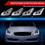 Spec-D 08-13 G37/14-15 Q60 2DR Sequential Headlights Chrome