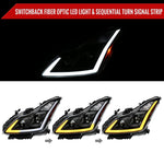 Spec-D 08-15 Infiniti G37/Q60 Coupe Headlights Sequential Black/Clear