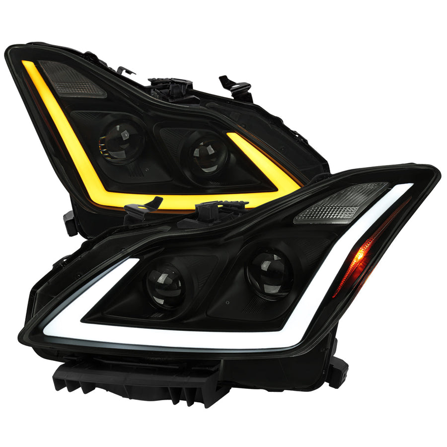 Spec-D 08-13 G37/14-15 Q60 2DR Sequential Headlights Black/Smoked