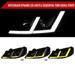 Spec-D 05-10 Pontiac G6 Projector Headlights Strip SEQ Black/Smoked