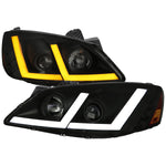 Spec-D 05-10 Pontiac G6 Projector Headlights Strip SEQ Black/Smoked