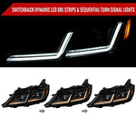 Spec-D 14-20 Chevy Impala Headlights Full LED Sequential Matte Black