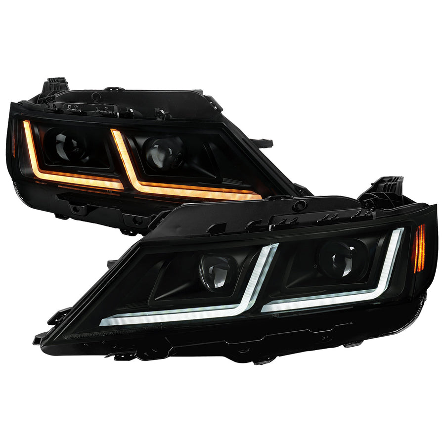Spec-D 14-20 Chevy Impala Headlights Full DRL SEQ Black/Smoked