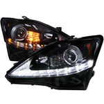 Spec-D 06-10 Lexus IS250/IS350 Headlights SEQ Turn Signals Black