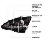 Spec-D 06-10 Lexus IS250 IS350 Headlights Sequential LED Strip Black