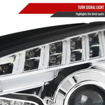 Spec-D 08-12 Chevy Malibu LS LT LTZ Hybrid Headlights LED Bar Chrome