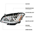 Spec-D 08-12 Chevy Malibu LS LT LTZ Hybrid Headlights LED Bar Chrome