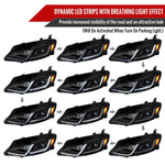 Spec-D 19-24 Chevy Malibu SEQ LED Projector Headlights Black Smoked