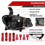 Spec-D 19-24 Chevy Malibu Projector Headlights Sequential Matte Black
