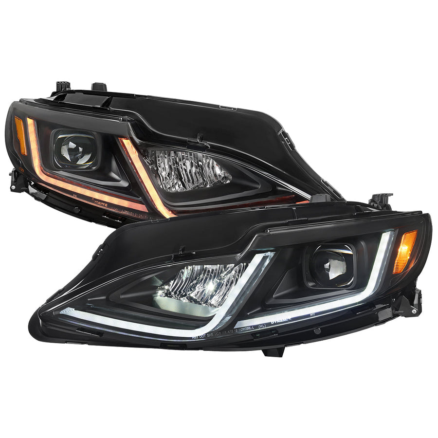 Spec-D 19-24 Chevy Malibu SEQ LED Projector Headlights Black Smoked