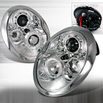 Spec-D 02-06 Mini Cooper Halo Projector Headlights Chrome