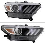 Spec-D 15-17 Mustang/18-20 Shelby Strip Xenon Pro Headlights PS Black
