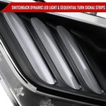 Spec-D 15-17 Ford Mustang HID/Xenon SEQ LED Projector Headlights Black