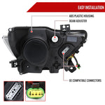 Spec-D 15-17 Ford Mustang HID/Xenon SEQ LED Projector Headlights Black