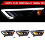 Spec-D 15-17 Ford Mustang Sequential Headlights HID-Type Matte Black