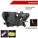 Spec-D 15-17 Ford Mustang Headlights Sequential LED Strip Smoked.