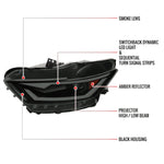 Spec-D 15-17 Ford Mustang Headlights Sequential LED Strip Smoked.