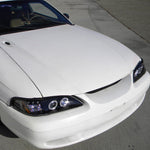 Spec-D 94-98 Ford Mustang Halo Projector Headlights Black