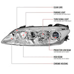 Spec-D 03-05 Mazda 6 OE Style Projector Headlights Chrome