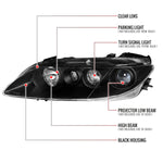Spec-D 03-05 Mazda 6 Headlights OEM Style Projector Black
