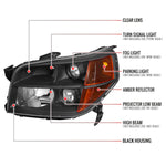 Spec-D 06-08 Honda Pilot Projector Headlights Black