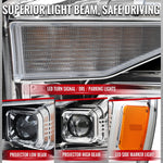 Spec-D 06-08 Ram 1500 2500 3500 SEQ Projector Headlights Chrome/Clear