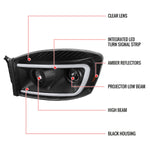 Spec-D 06-08 Dodge Ram Projector Headlights Glossy Black/Smoked